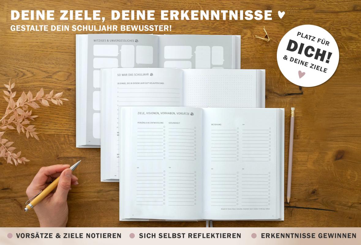 Terminkalender für Lehrerinnen & Lehrer, Schuljahr 2025 2026, mit Stundenplan, Klassenliste und Planungshelfer