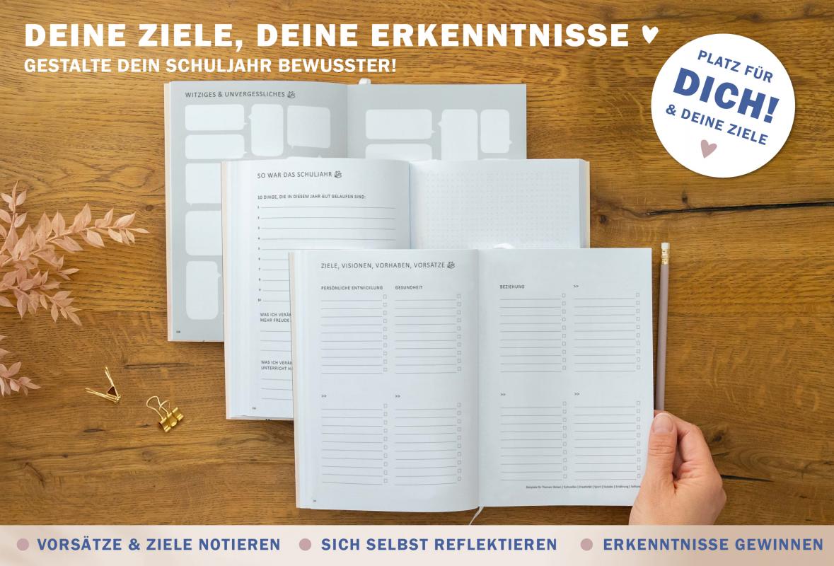 Terminkalender für Lehrerinnen & Lehrer, Schuljahr 2025 2026, mit Stundenplan, Klassenliste und Planungshelfer