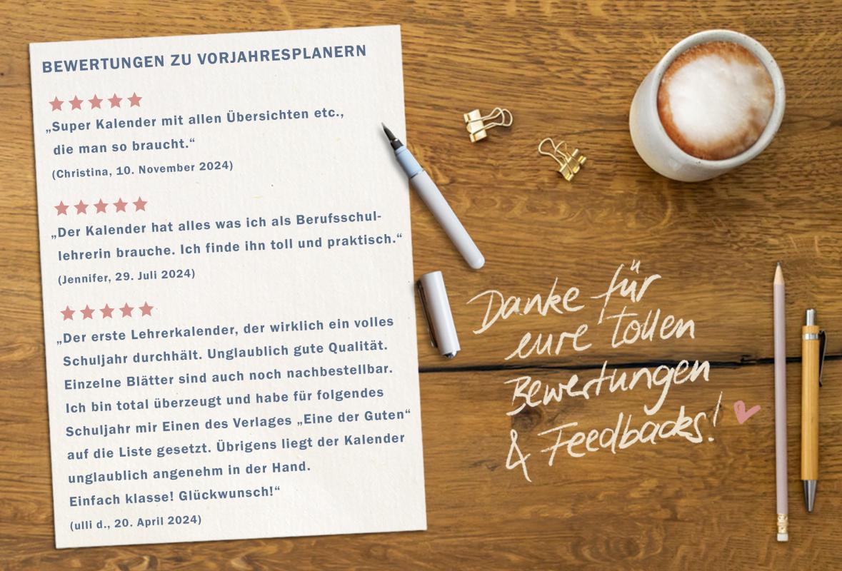 Lehrerkalender für Schuljahr 2025 2026, blau rosa, mit Stundenplan, Klassenlisten, Kontaktlisten, Klassenarbeiten Planung, Vertretungsstunden, u.v.m.