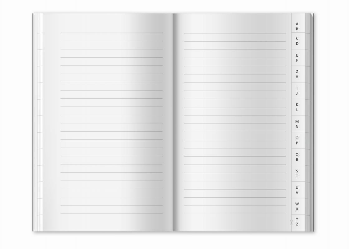 A6 Adressbuch im Handlettering Design für Minimalisten