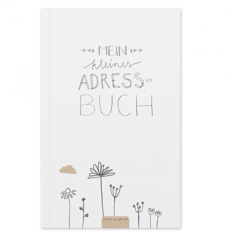 Adressbuch mit Registern zum Selbstausschneiden Weiß