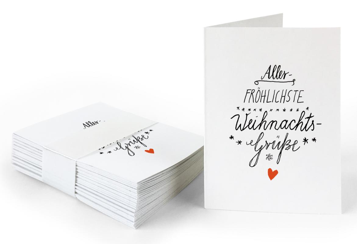 Geschenkanhänger allerfröhlichste Weihnachtsgrüße Weiß, mini Klappkarten zum beschriften deiner Weihnachtsgeschenke