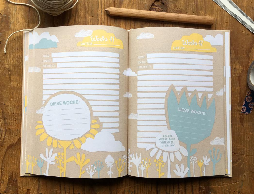Baby Diary für die Eltern zum Eintragen und Dokumentieren