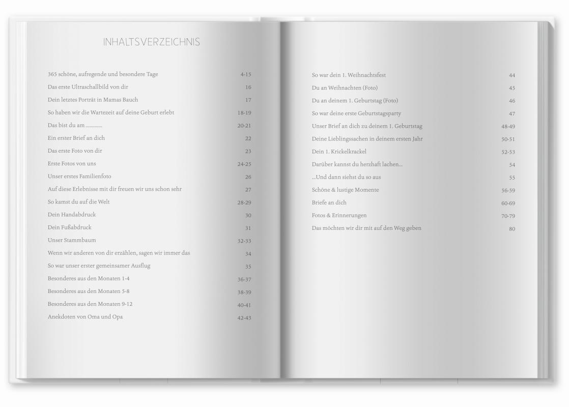 Baby Diary als Eintragbuch für wichtige Ereignisse
