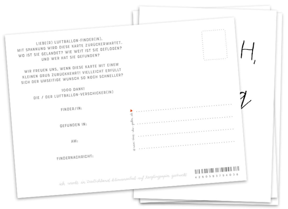 Ballonflugkarten für Hochzeit Weiß, elegantes Kalligrafie Design