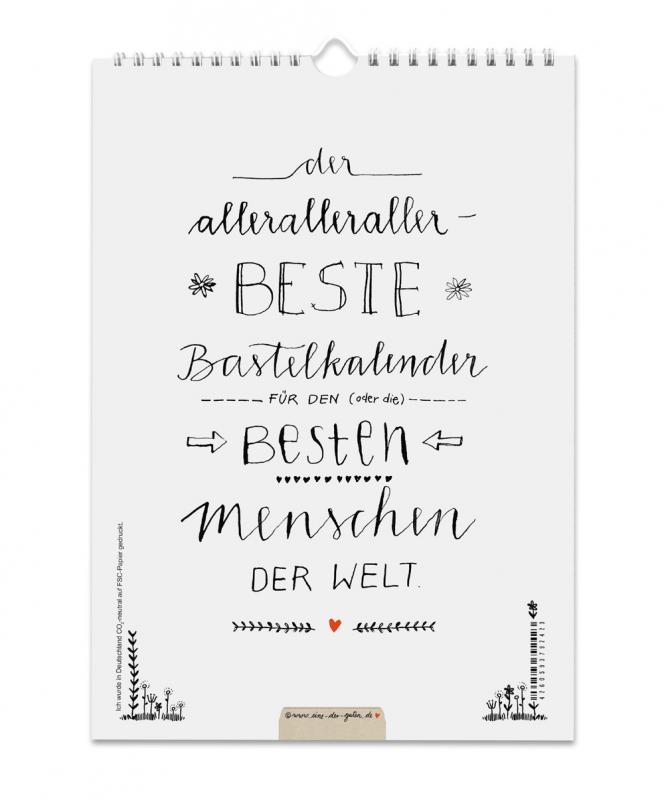 Bastelkalender immerwährend inkl. Feiertagen und Monatsübersicht 2021 & 2022