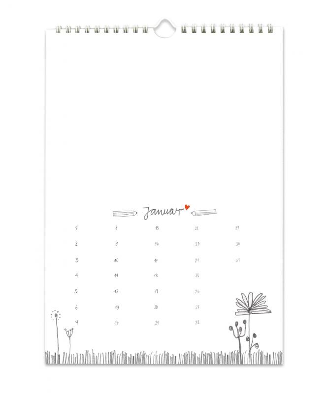 Bastelkalender immerwährend im A4 Format mit viel Platz für eure Fotos und kreativen Ideen