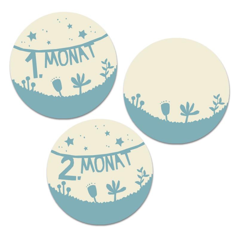 Nummerierte Monatssticker zum Basteln