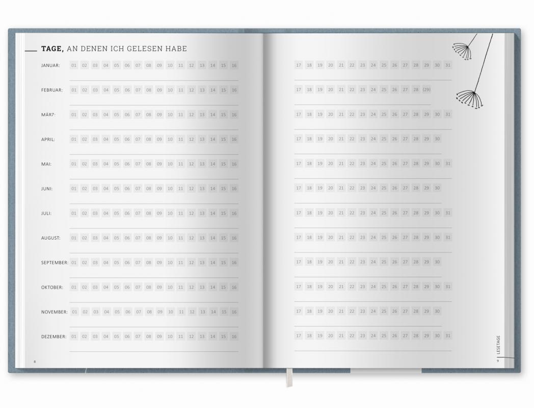 Hardcover Büchertagebuch & Lesetagebuch für großartige Lieblingsbücher und tolle Buchempfehlungen, Blau