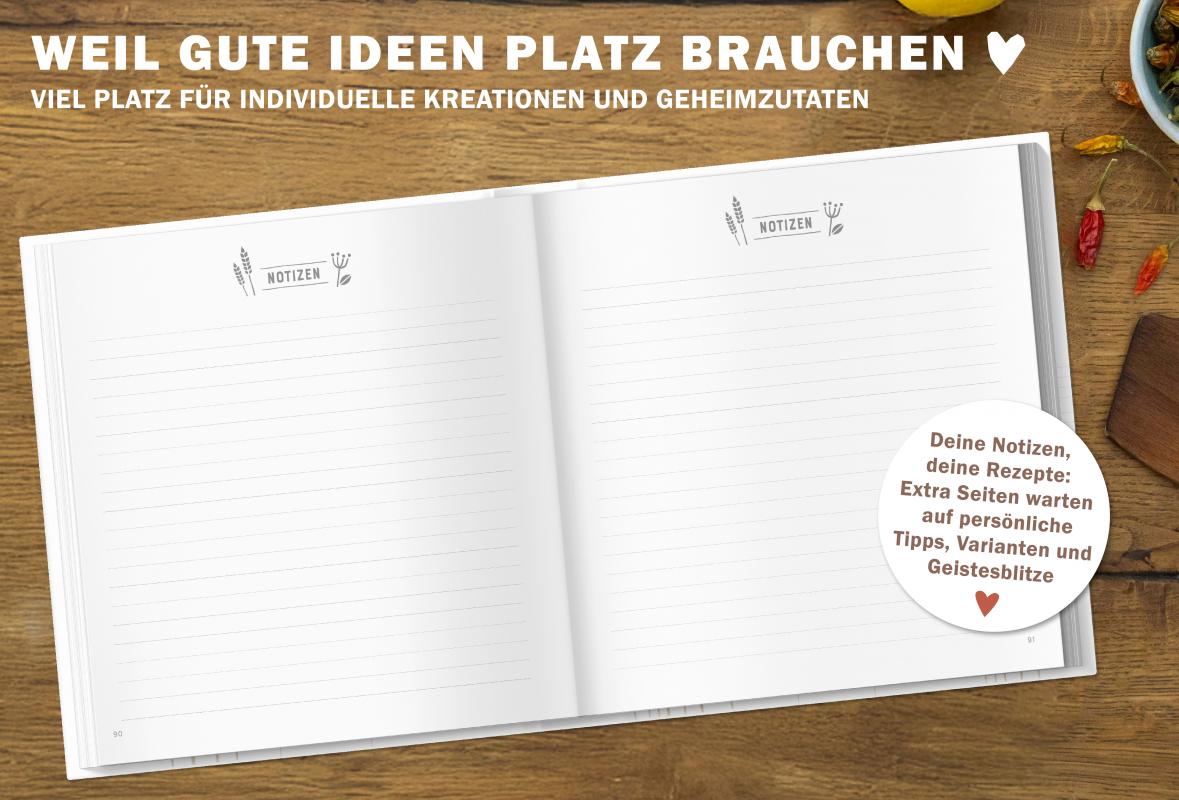 Rezeptbuch zum selbst erstellen im Vintage Design für 80 eigene Rezepte