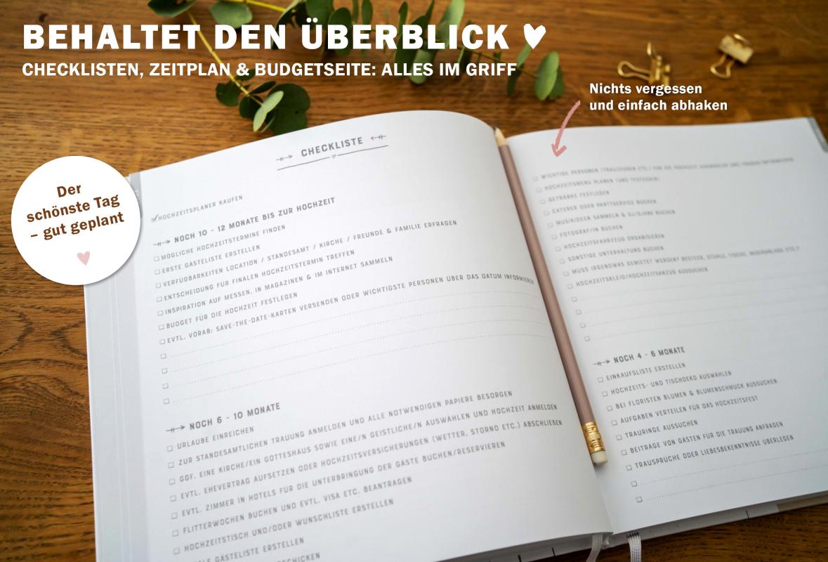 Hochzeitsplaner mit Checkliste
