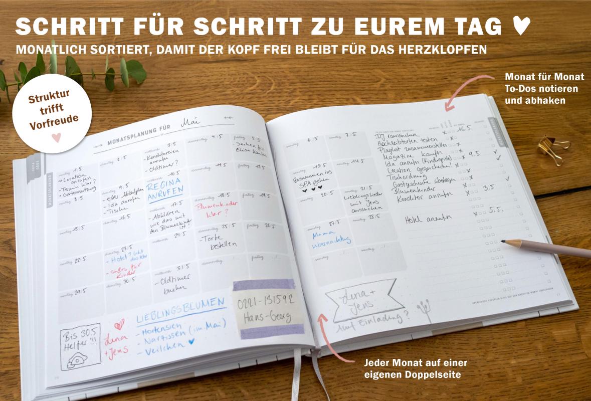 Hochzeitsplaner mit detailliertem Zeitplan