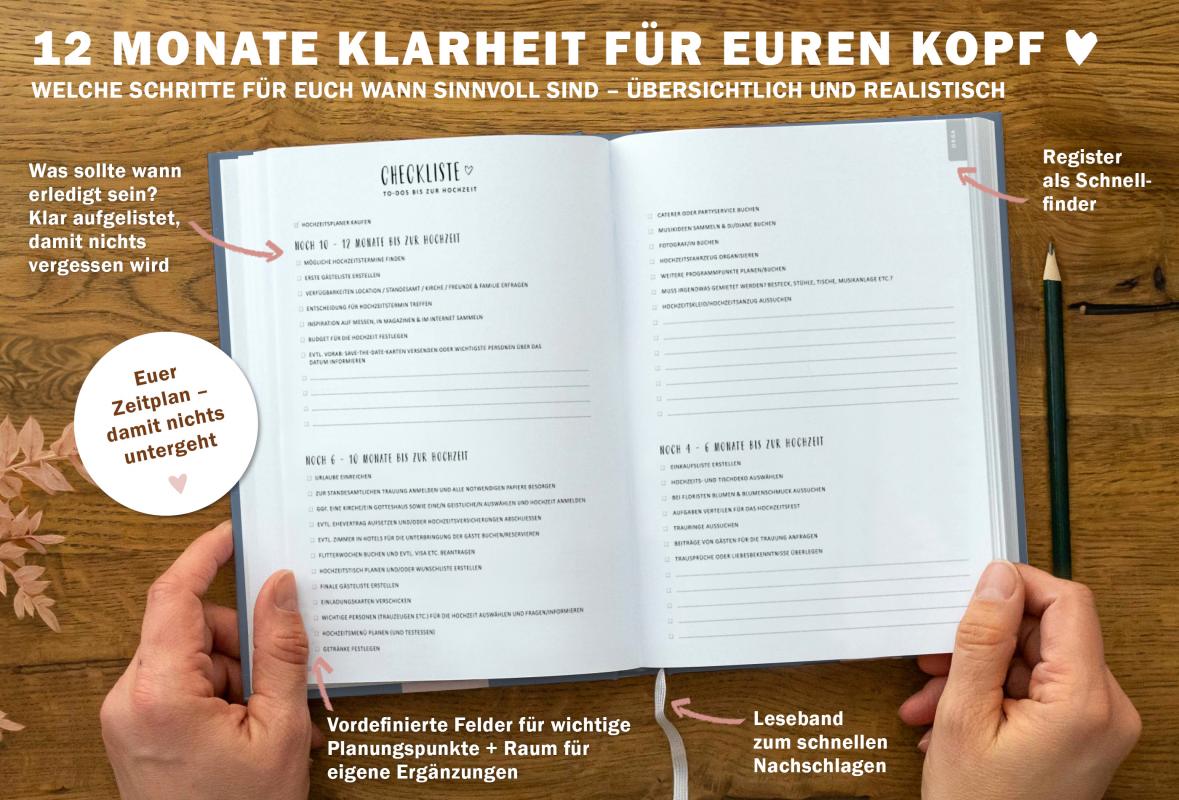 Hochzeitsplaner für die Gästeliste