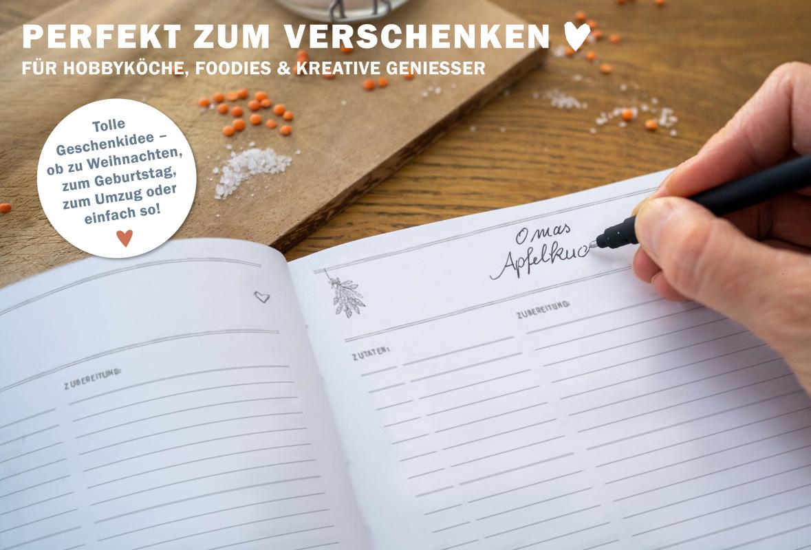 Rezeptebuch zum Rezepte sammeln und verschenken