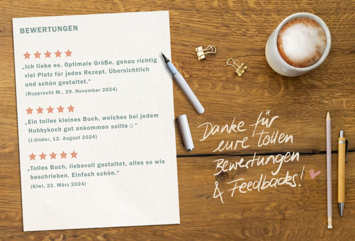 Rezeptebuch zum Rezepte sammeln und als Geschenkidee zum Auszug oder Schulabschluss