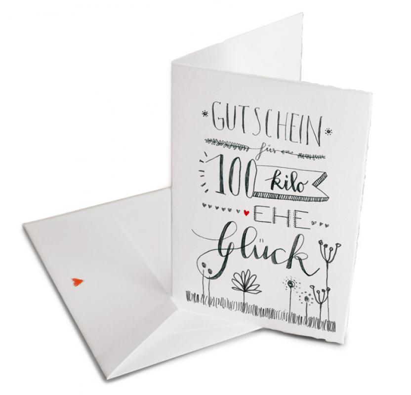 Eheglück Hochzeitskarte für Glückwünsche und schöne Geldgeschenke