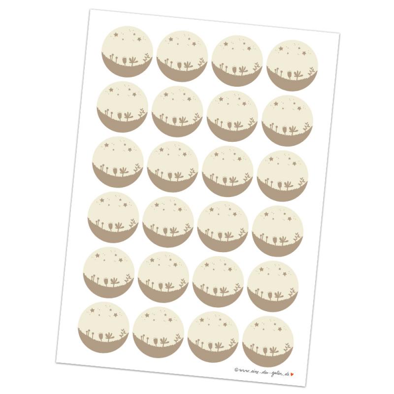 Blanko Sticker zum Basteln, Dekorieren und Verpacken