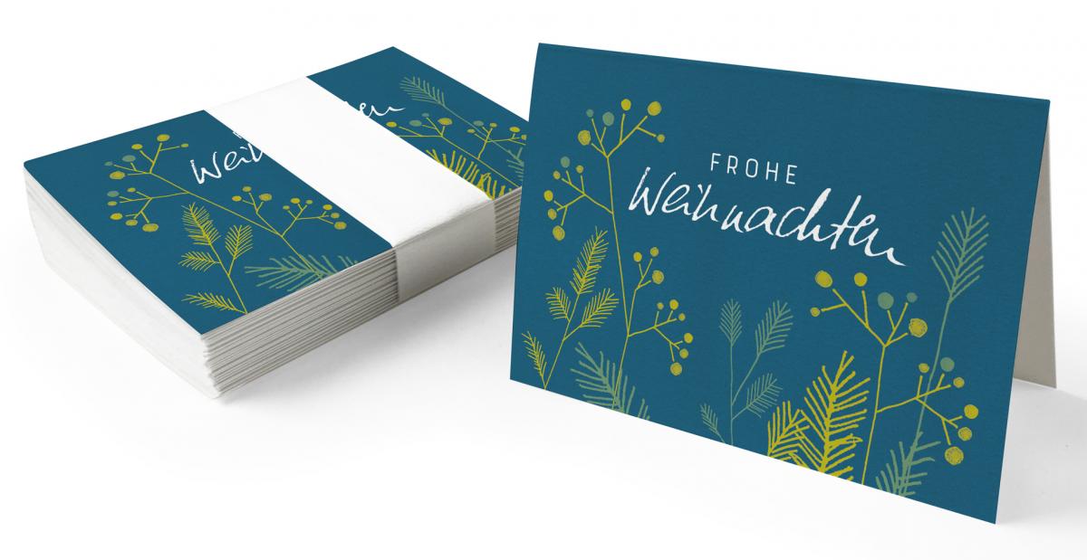 Geschenkanhänger frohe Weihnachten! Blau Weiß, mini Klappkarten zum beschriften deiner Weihnachtsgeschenke