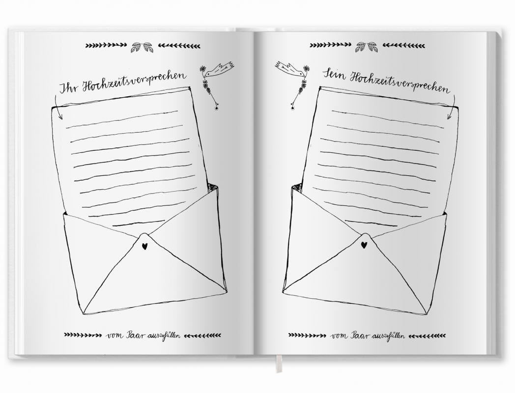 Design Hochzeitsgästebuch für Vinatage Hochzeit, Grau Weiß Schwarz Rosa