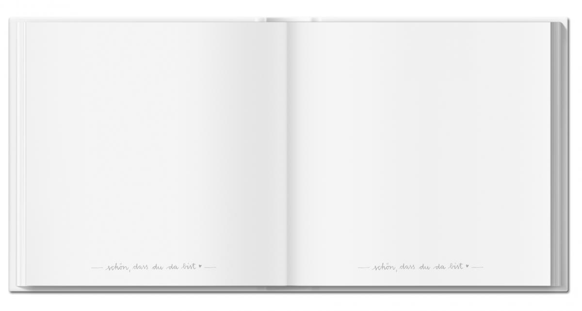 Design Hochzeitsgästebuch für Minimalisten Hochzeit, Weiß Schwarz