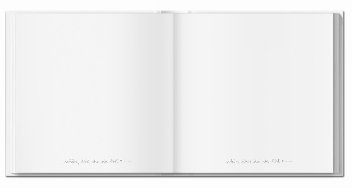 Design Hochzeitsgästebuch für Minimalisten Hochzeit, Weiß Schwarz