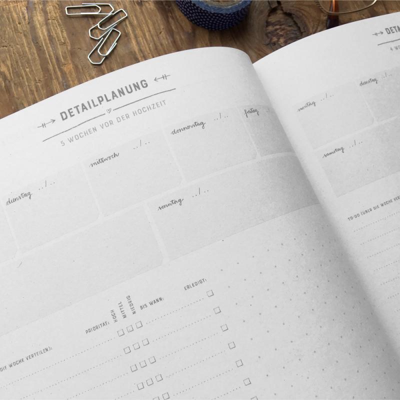 Weddingplaner deutsch mit Zeitplan