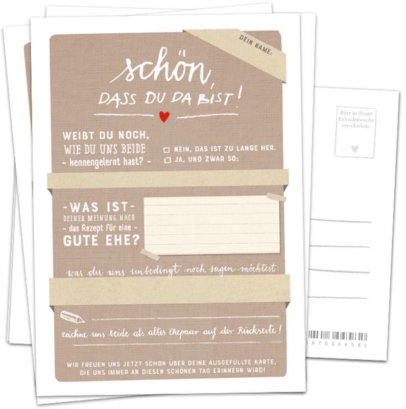 Hochzeitsspiel, Postkarten, Postkartengruß, Hochzeit