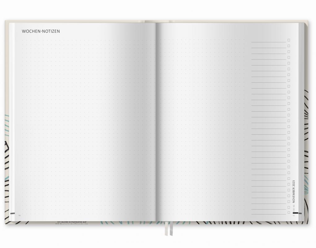 Lehrerkalender für Schuljahr 2023 2024, creme schwarz mint, mit Stundenplan, Klassenlisten, Kontaktlisten, Klassenarbeiten Planung, Vertretungsstunden, u.v.m.