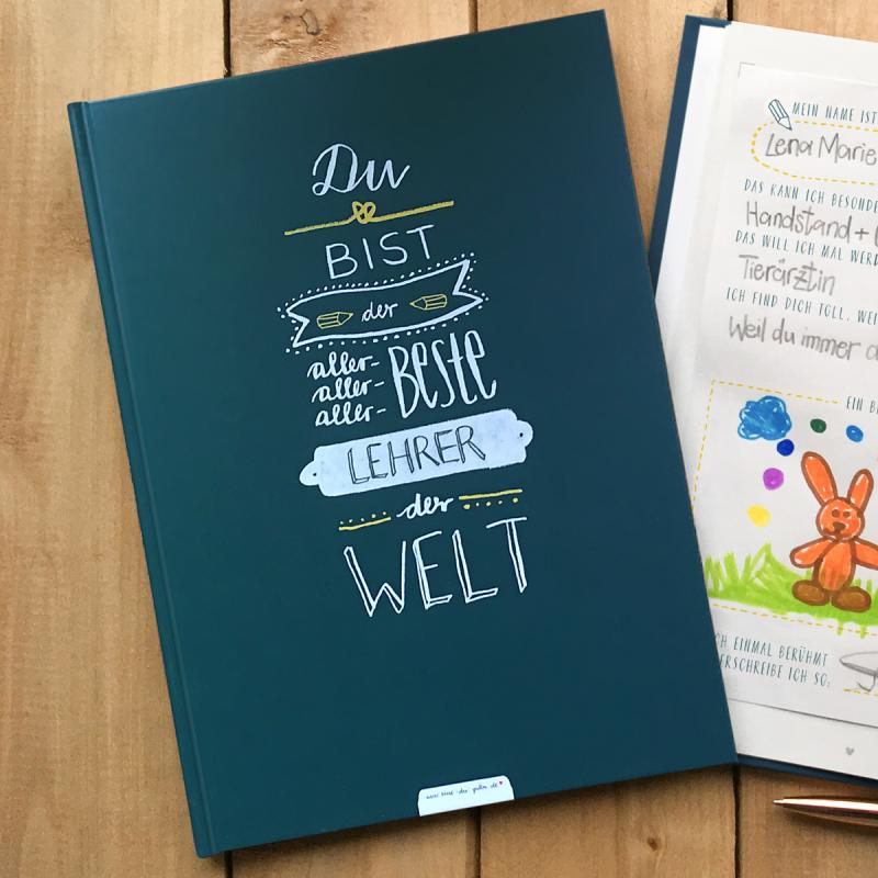 Eintragbuch als Abschiedsgeschenk für Lehrer