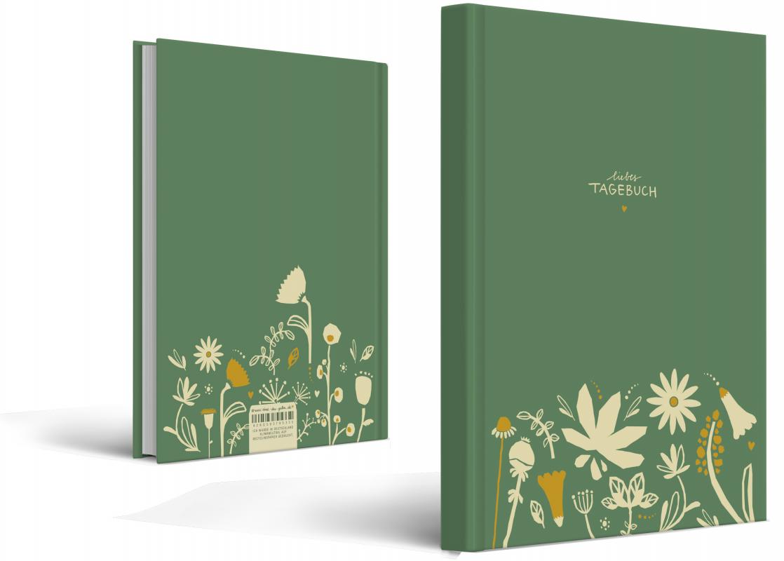 Tagebuch hübsches Blumen Design