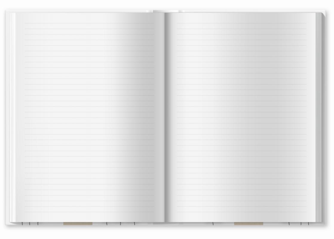 Blanko Tagebuch mit Linien
