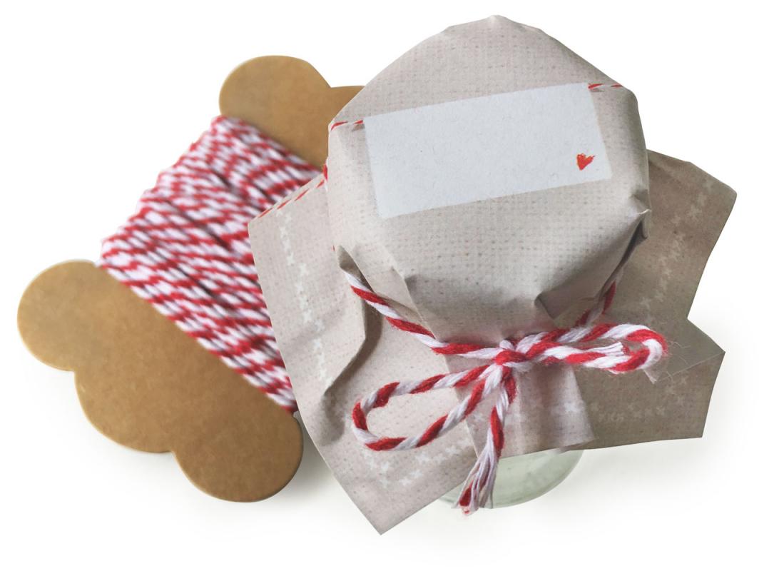 Marmeladendeckchen Creme Beige für Hochzeit Gastgeschenke - zeitlos schönes Leinen Design