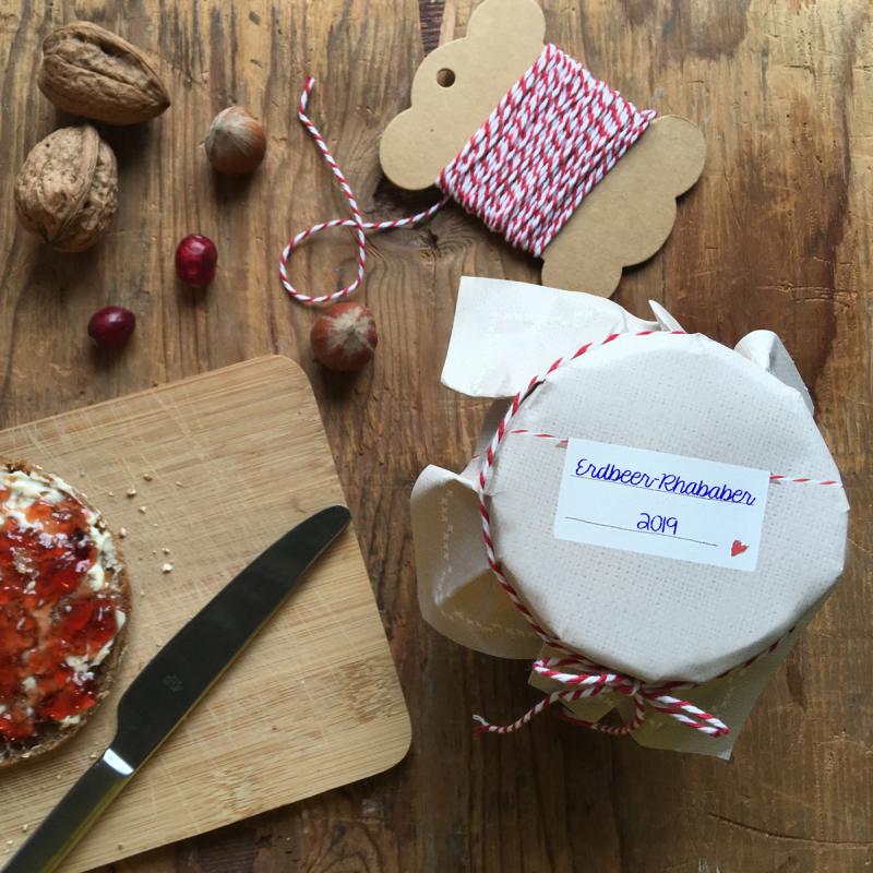 Marmeladendeckchen Beige für Marmeladengläser und selbstgemachte Marmelade