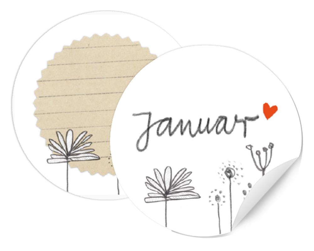 Monatsplaner - Monthly Planner selbstklebend zum beschriften