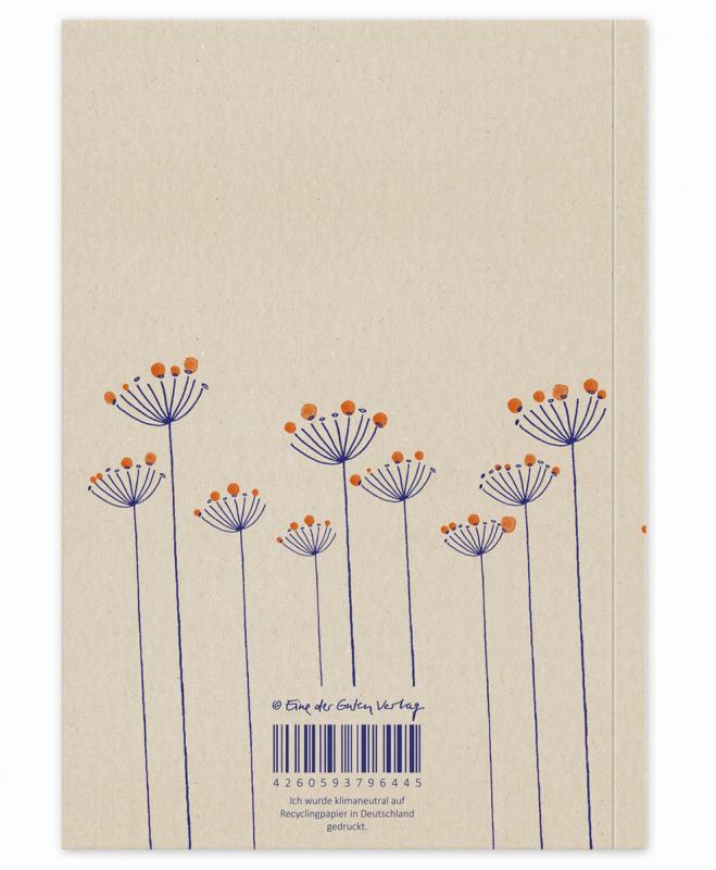 Notizbuch A5 beige mit Blumen Geschenkidee für Freundin