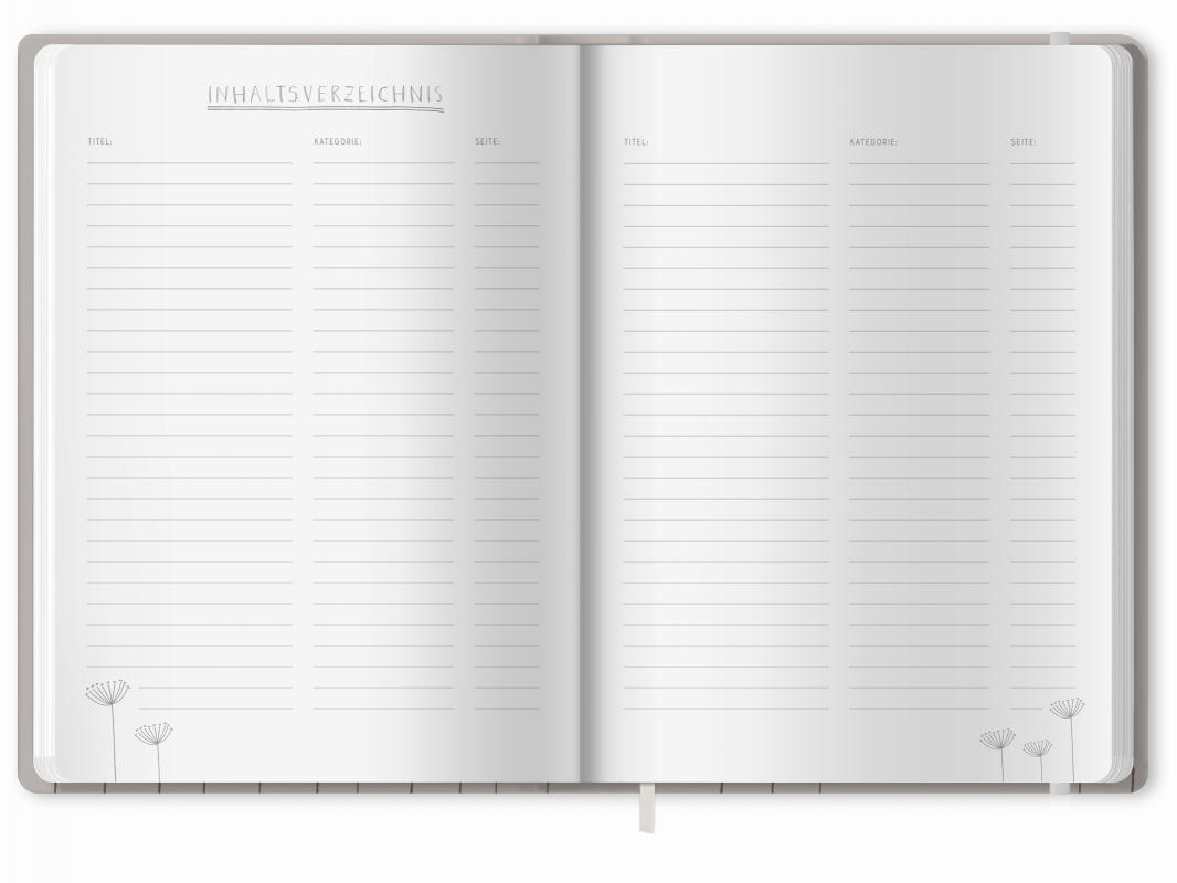 Blanko Kochbuch zum selbst ausfüllen im Vintage Design