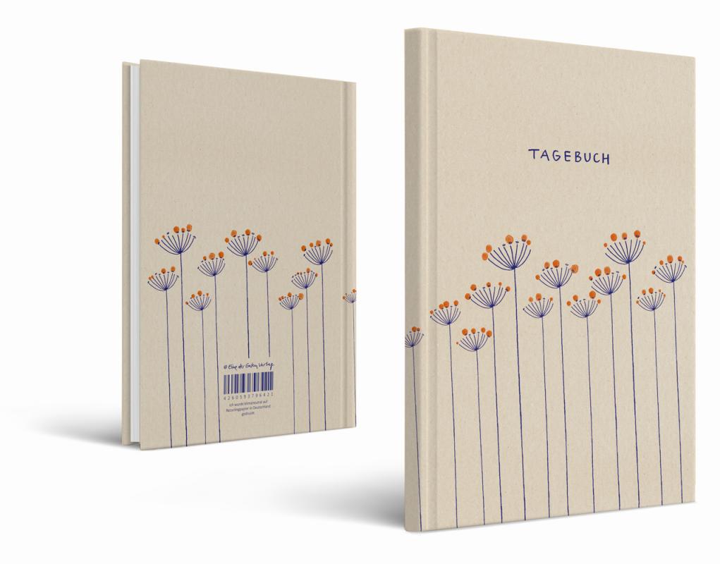 Tagebuch hübsches Blumen Design