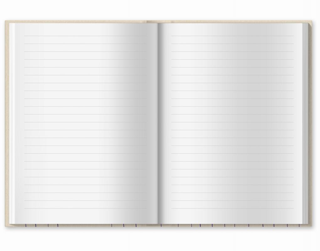 Blanko Tagebuch mit Linien