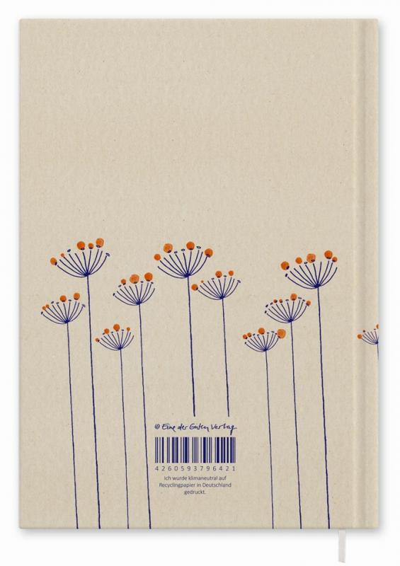 Tagebuch A5 beige mit Blumen Geschenkidee für Freundin