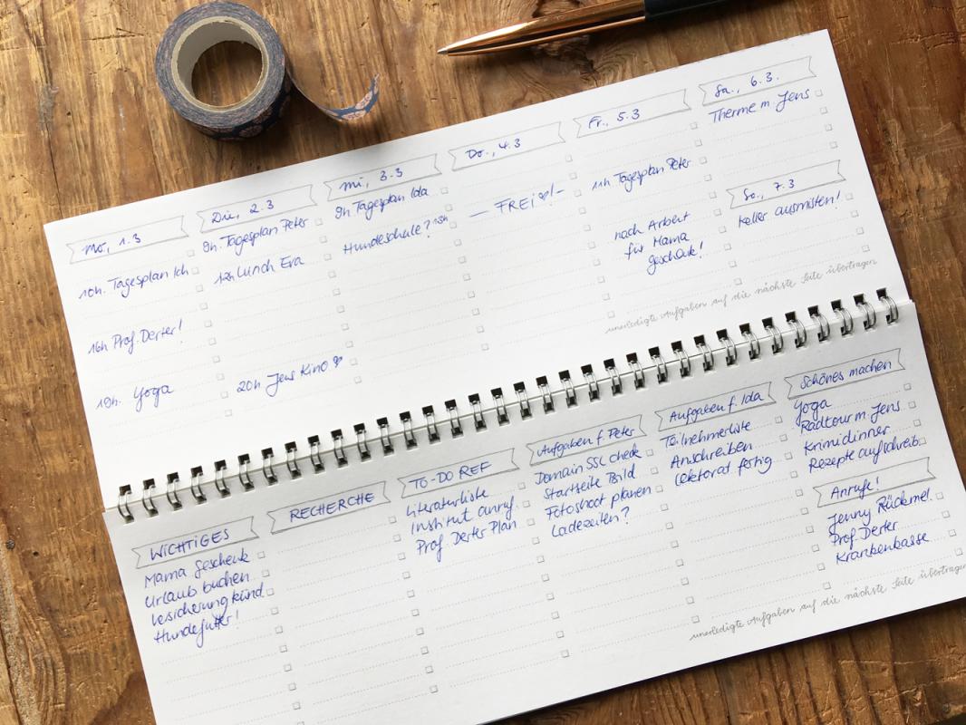 Tischkalender 2022 mit täglichen Checklisten zum Abhaken