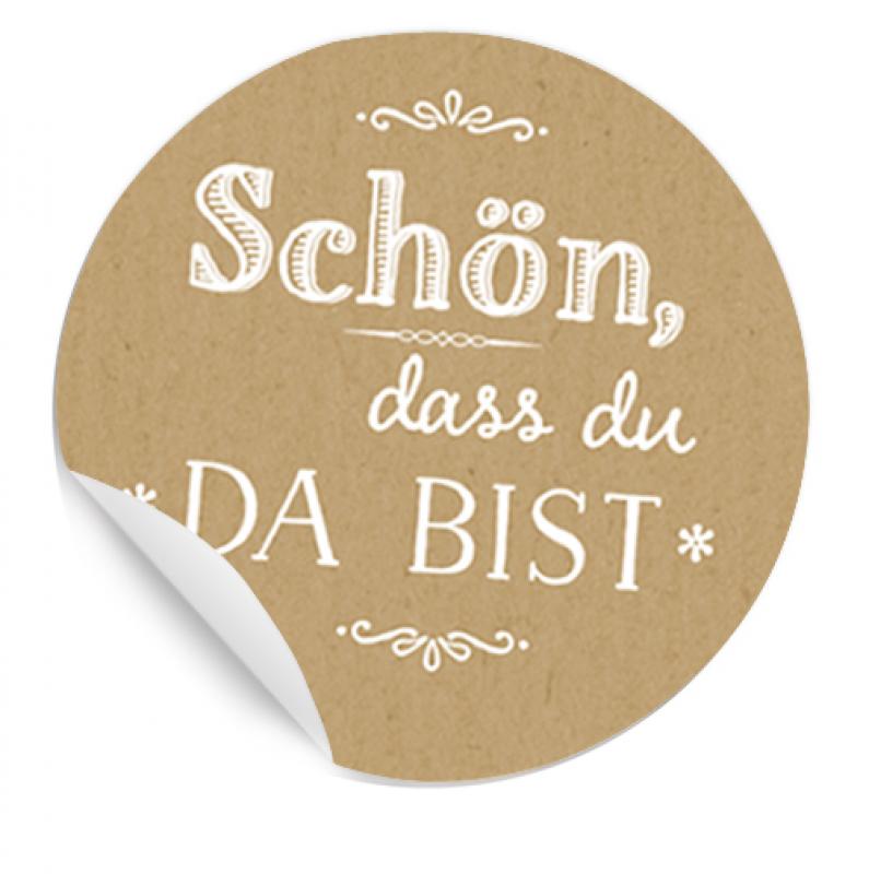 beige gastgeschenk aufkleber