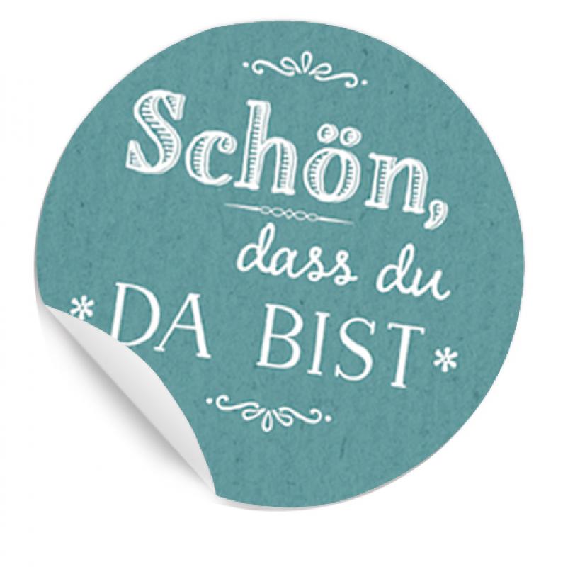 petrol blau gastgeschenk aufkleber