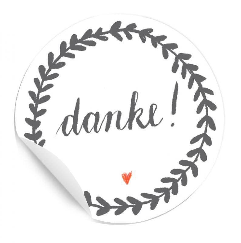 skygge højdepunkt Byg op Vielseitige matte Dankeschön Sticker in Grau Weiß kalligrafiert für  Gastgeschenke zur Hochzeit, Taufe, Kommunion, zum Geburtstag, rund, 40mm  EINE DER GUTEN