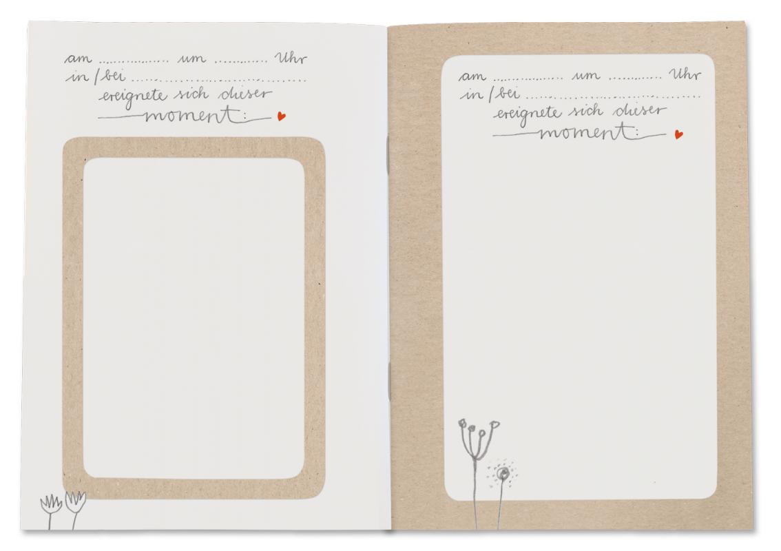 Kleines Notizbuch & Kindermund Tagebuch für große Momente, Weiß Beige