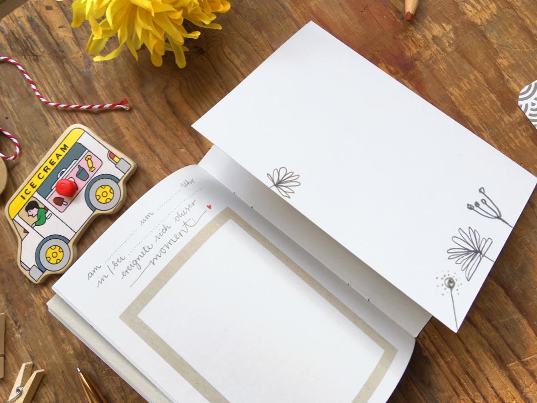 Kindermund Tagebuch für Momente und Erinnerungen, weiß beige