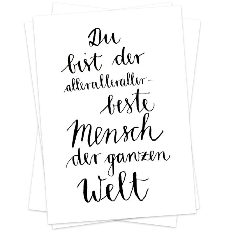 Du bist der allerbeste Mensch: Postkarten Du bist der allerbeste Mensch: Postkarten