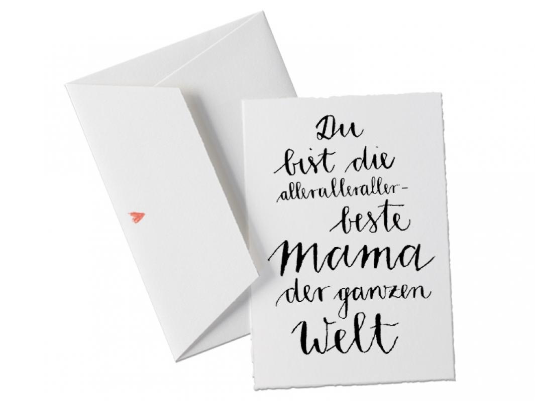 muttertag,mama,mutter,liebe mama,kalligrafie,design,schlicht,edel,grußkarten,bütte