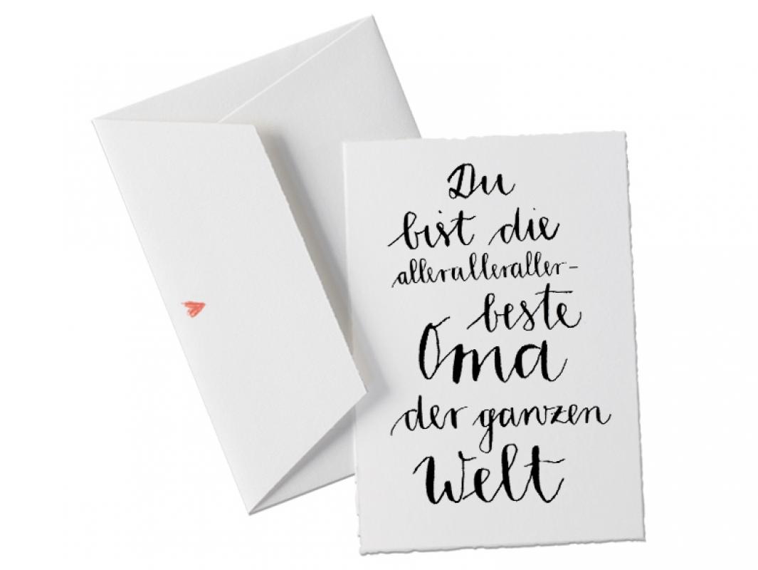 grußkarte,glückwunsch,postkarte,muttertag,oma,großmutter,geburtstag,dankeschön,dankeskarten,bütte,edel,schlicht,design,kalligrafie