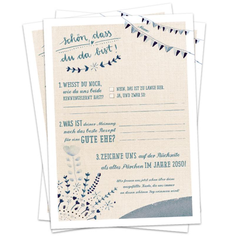 Partyspiel für die Hochzeit im schönen floralen Design