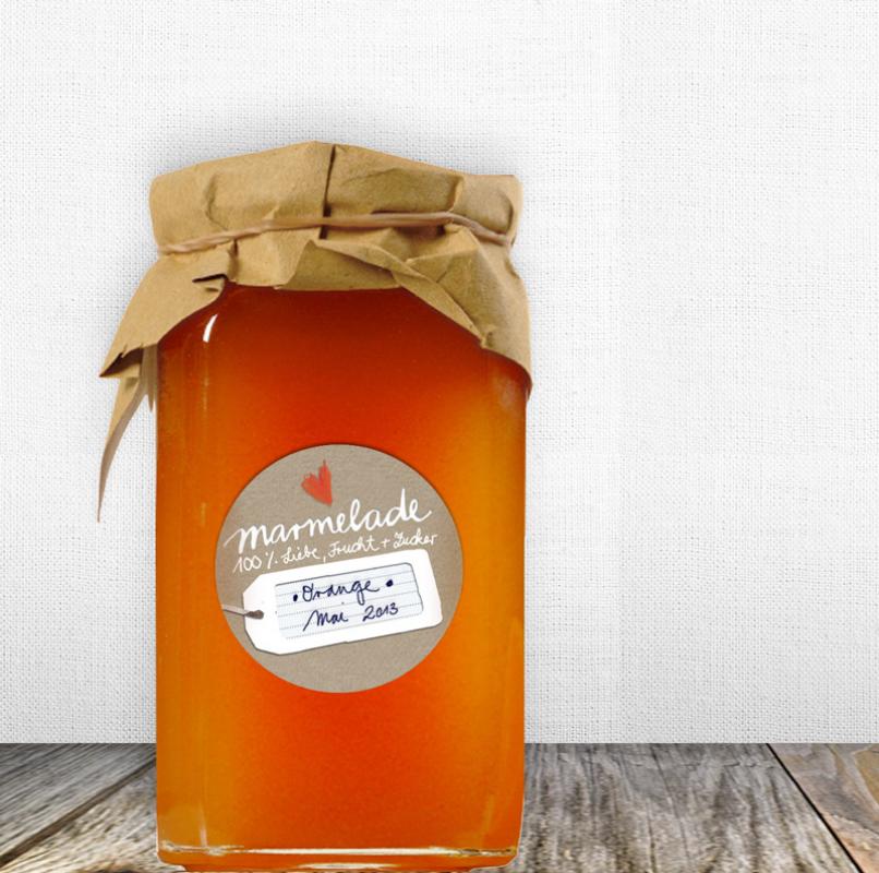 Marmeladenetiketten zum selbst beschriften beige